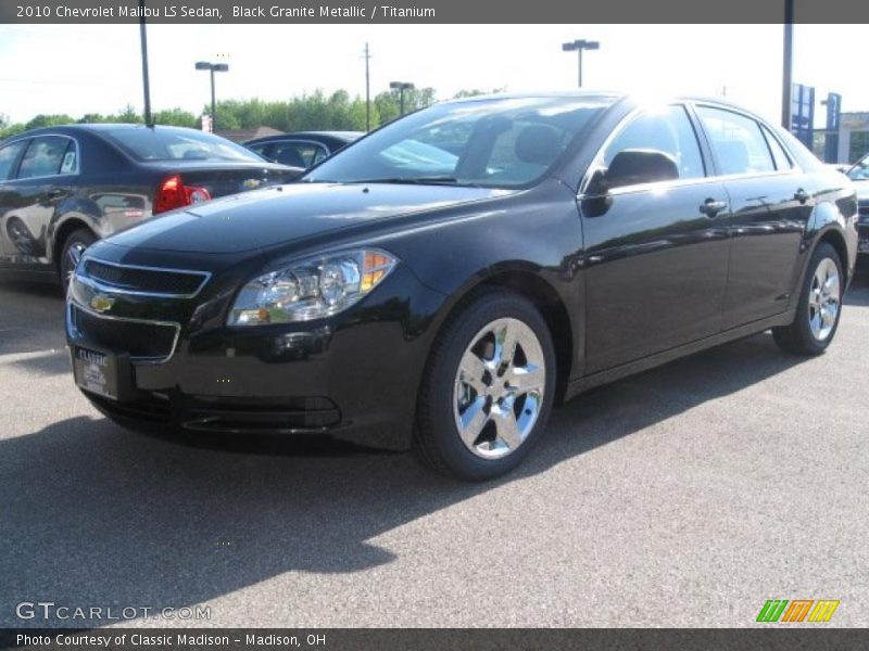 Black Granite Metallic / Titanium 2010 Chevrolet Malibu LS Sedan