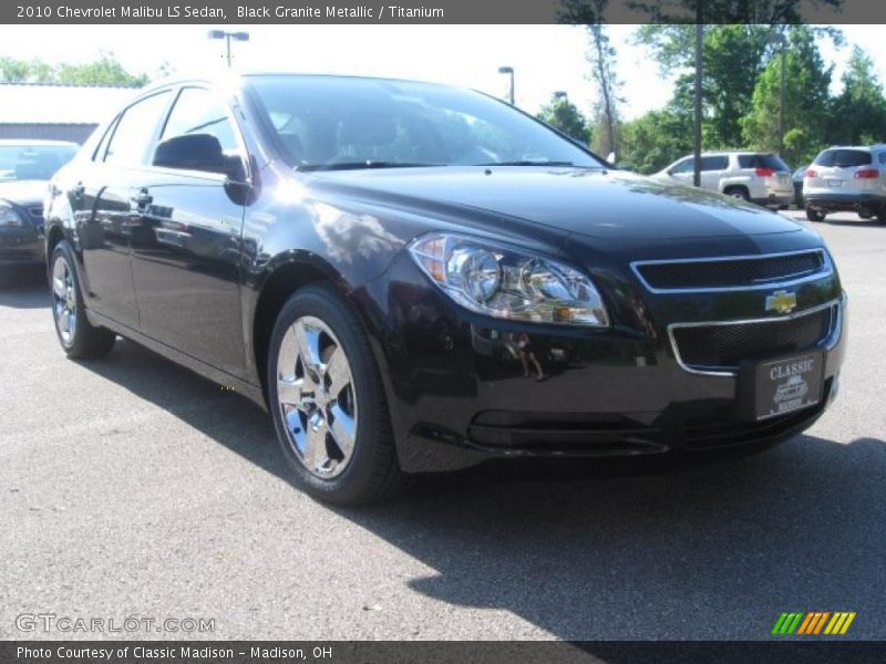 Black Granite Metallic / Titanium 2010 Chevrolet Malibu LS Sedan