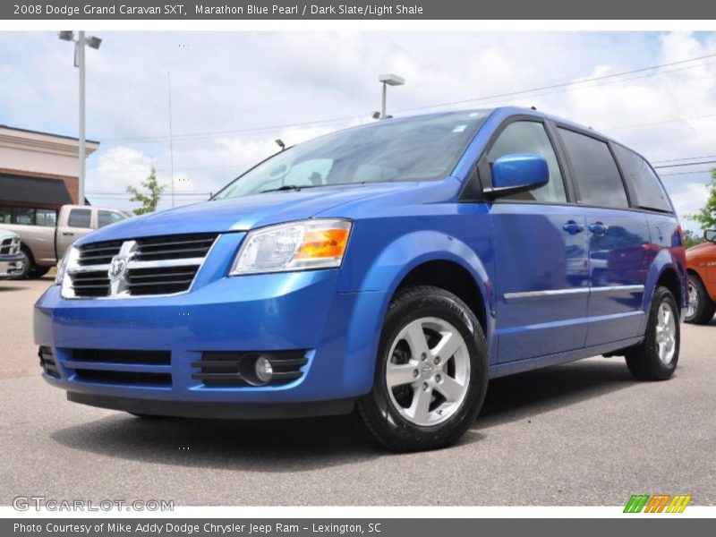 Marathon Blue Pearl / Dark Slate/Light Shale 2008 Dodge Grand Caravan SXT