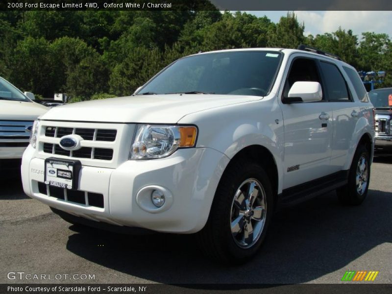 Oxford White / Charcoal 2008 Ford Escape Limited 4WD