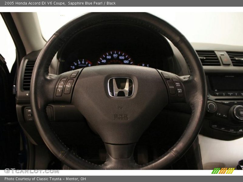 Sapphire Blue Pearl / Black 2005 Honda Accord EX V6 Coupe