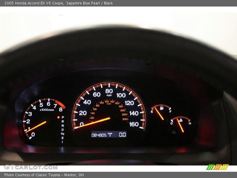 Sapphire Blue Pearl / Black 2005 Honda Accord EX V6 Coupe