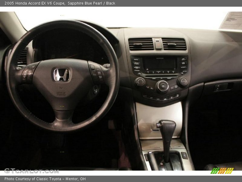 Sapphire Blue Pearl / Black 2005 Honda Accord EX V6 Coupe