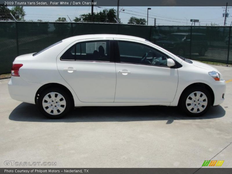 Polar White / Dark Charcoal 2009 Toyota Yaris Sedan