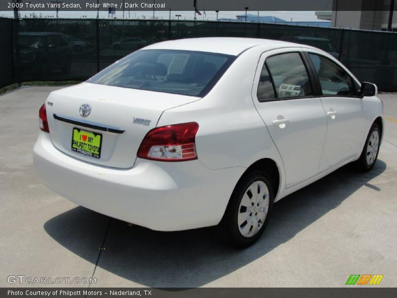 Polar White / Dark Charcoal 2009 Toyota Yaris Sedan