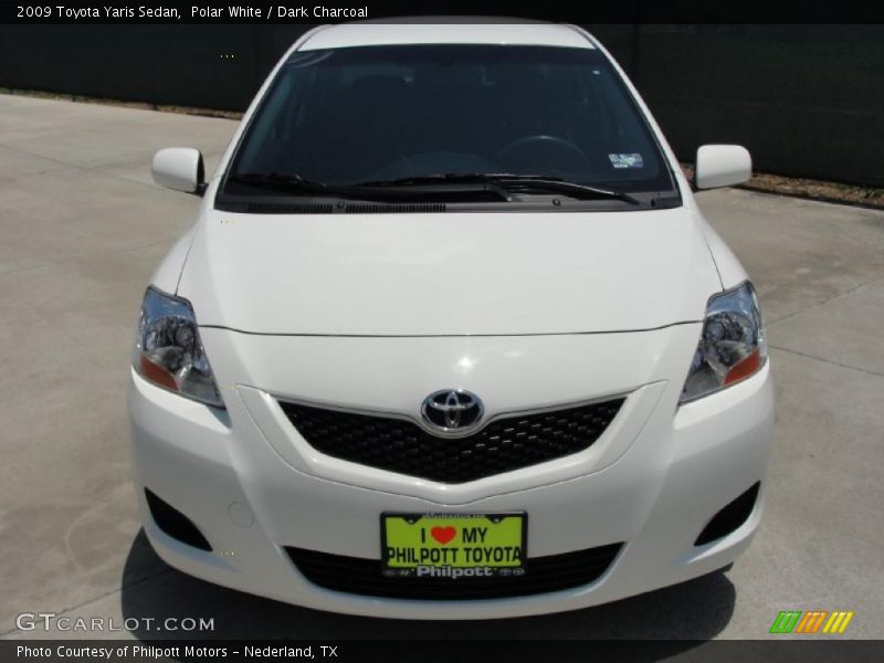Polar White / Dark Charcoal 2009 Toyota Yaris Sedan