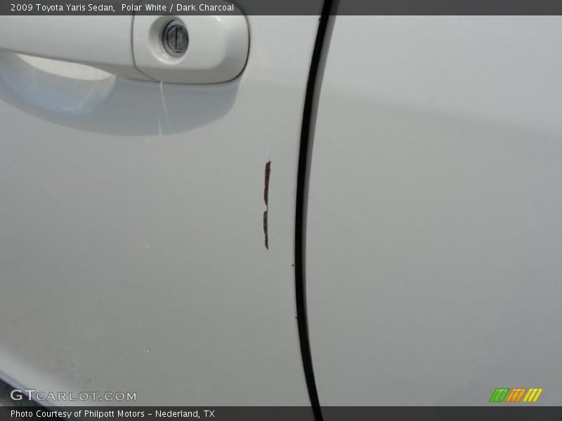 Polar White / Dark Charcoal 2009 Toyota Yaris Sedan