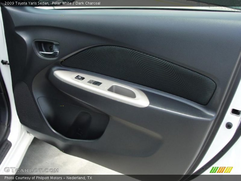 Polar White / Dark Charcoal 2009 Toyota Yaris Sedan