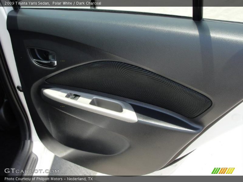 Polar White / Dark Charcoal 2009 Toyota Yaris Sedan
