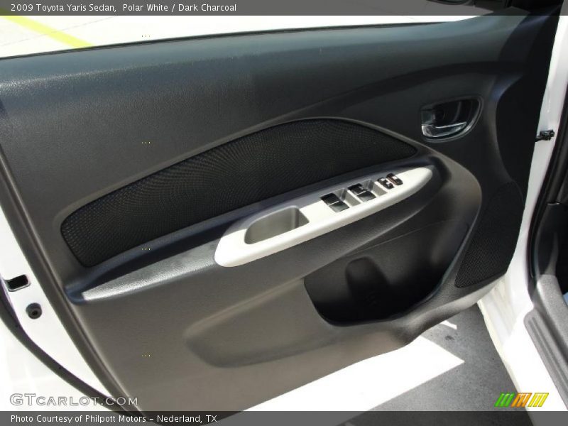 Polar White / Dark Charcoal 2009 Toyota Yaris Sedan