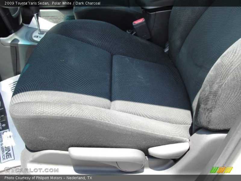 Polar White / Dark Charcoal 2009 Toyota Yaris Sedan