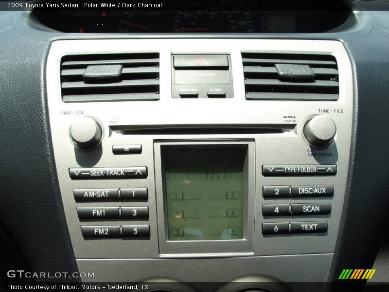 Polar White / Dark Charcoal 2009 Toyota Yaris Sedan