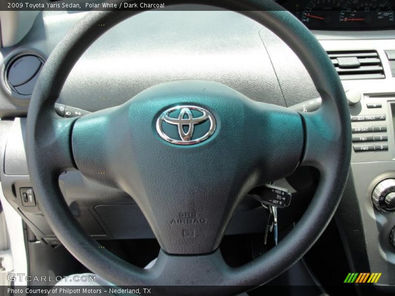 Polar White / Dark Charcoal 2009 Toyota Yaris Sedan