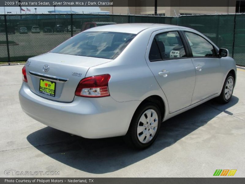 Silver Streak Mica / Dark Charcoal 2009 Toyota Yaris Sedan