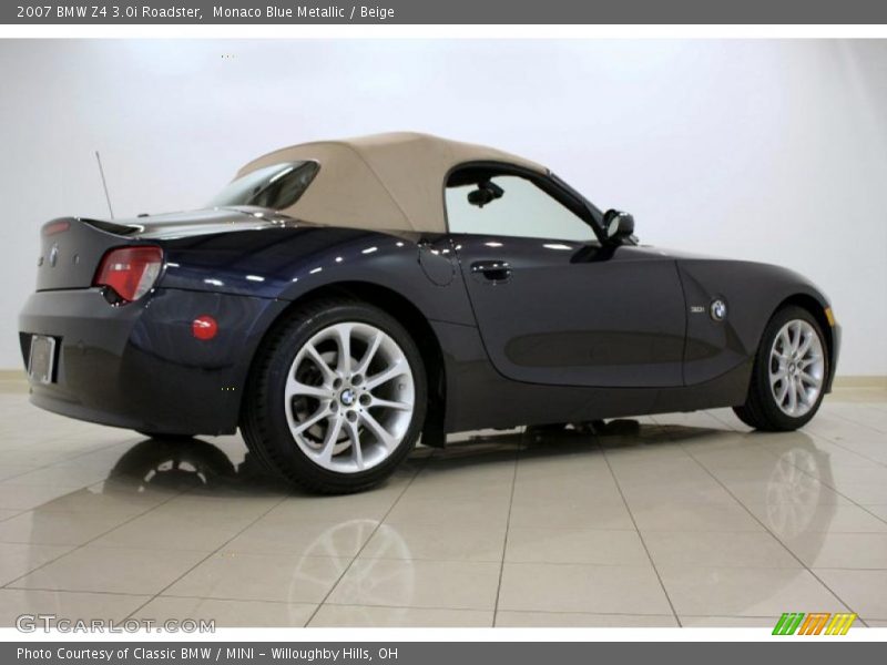 Monaco Blue Metallic / Beige 2007 BMW Z4 3.0i Roadster