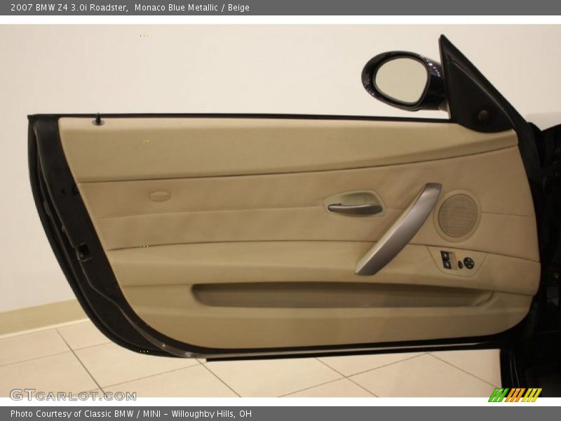 Monaco Blue Metallic / Beige 2007 BMW Z4 3.0i Roadster