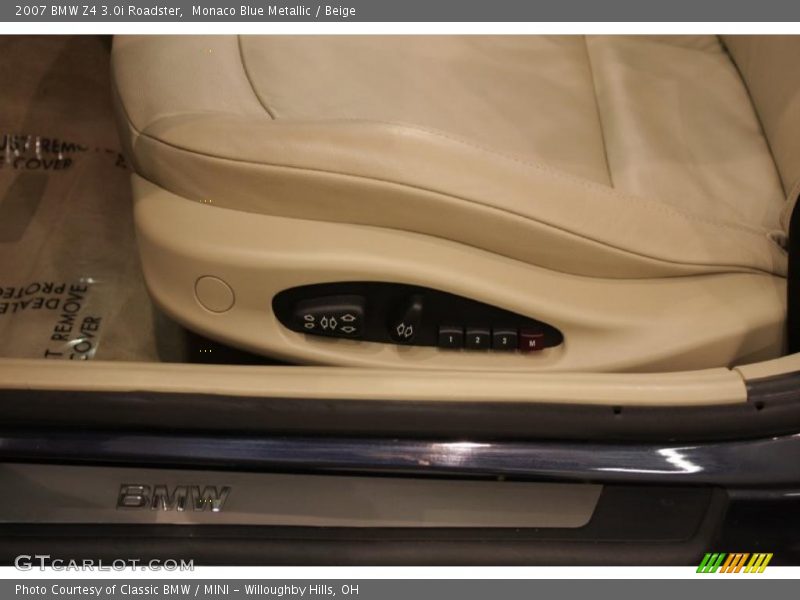 Monaco Blue Metallic / Beige 2007 BMW Z4 3.0i Roadster