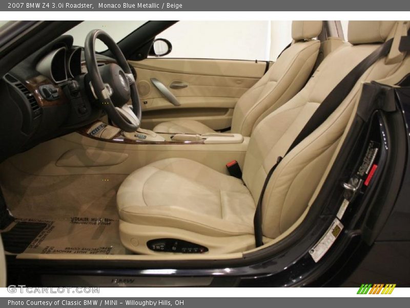 Monaco Blue Metallic / Beige 2007 BMW Z4 3.0i Roadster