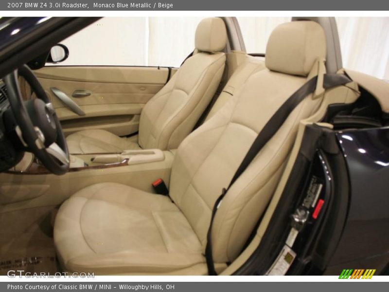 Monaco Blue Metallic / Beige 2007 BMW Z4 3.0i Roadster