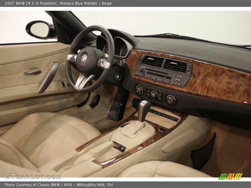 Monaco Blue Metallic / Beige 2007 BMW Z4 3.0i Roadster