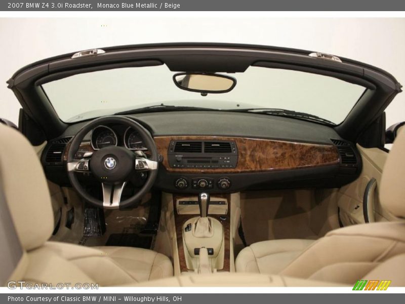 Monaco Blue Metallic / Beige 2007 BMW Z4 3.0i Roadster