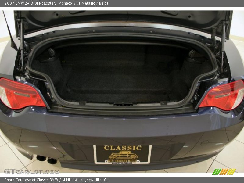 Monaco Blue Metallic / Beige 2007 BMW Z4 3.0i Roadster