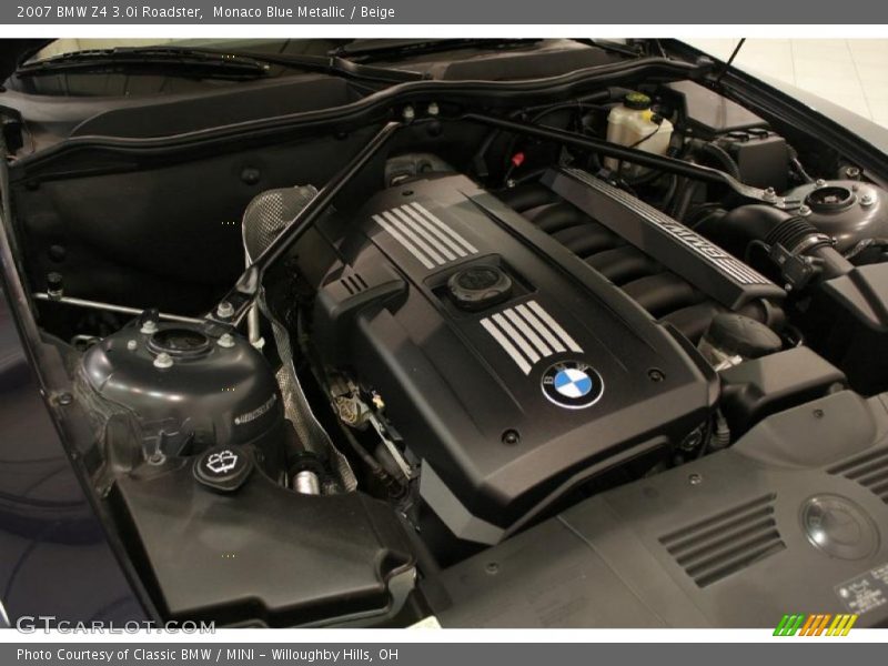 Monaco Blue Metallic / Beige 2007 BMW Z4 3.0i Roadster