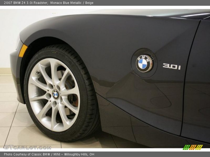 Monaco Blue Metallic / Beige 2007 BMW Z4 3.0i Roadster