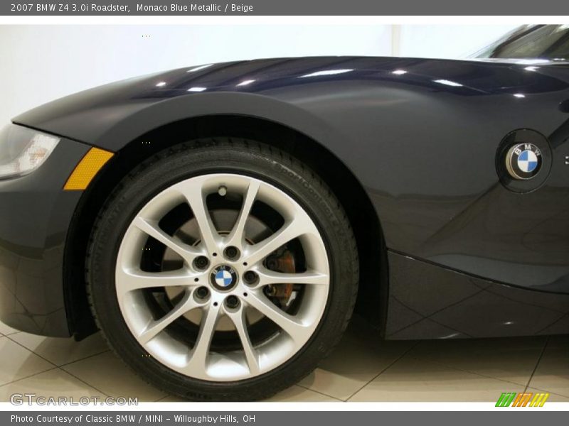 Monaco Blue Metallic / Beige 2007 BMW Z4 3.0i Roadster