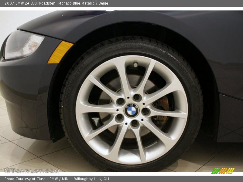 Monaco Blue Metallic / Beige 2007 BMW Z4 3.0i Roadster