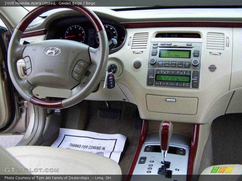 Golden Beige / Beige 2008 Hyundai Azera Limited