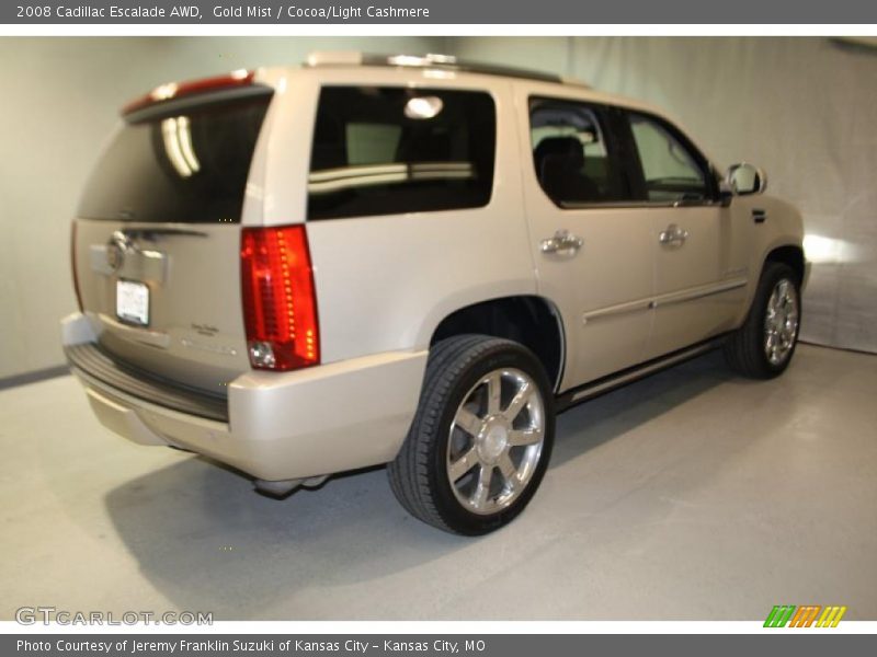 Gold Mist / Cocoa/Light Cashmere 2008 Cadillac Escalade AWD