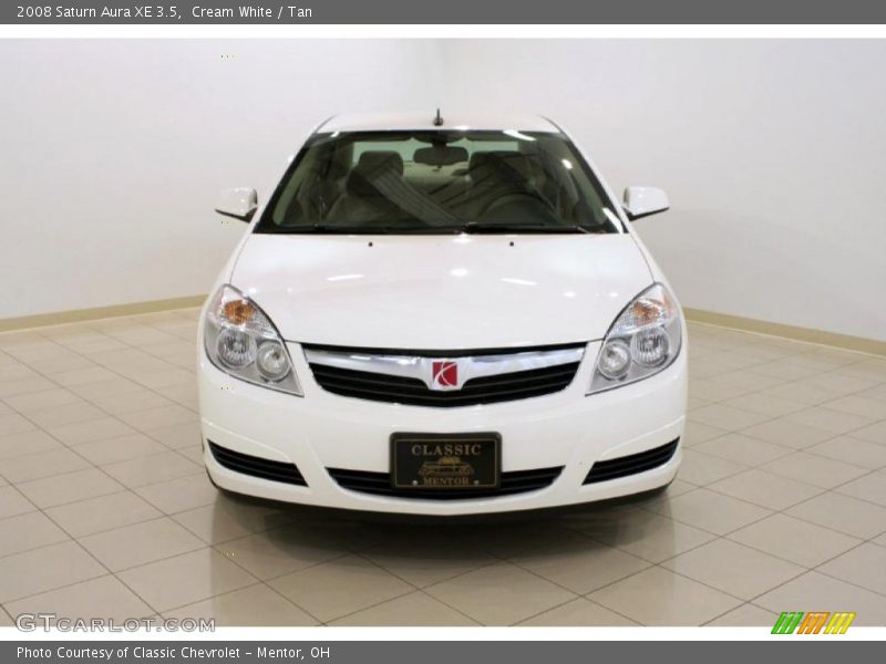Cream White / Tan 2008 Saturn Aura XE 3.5