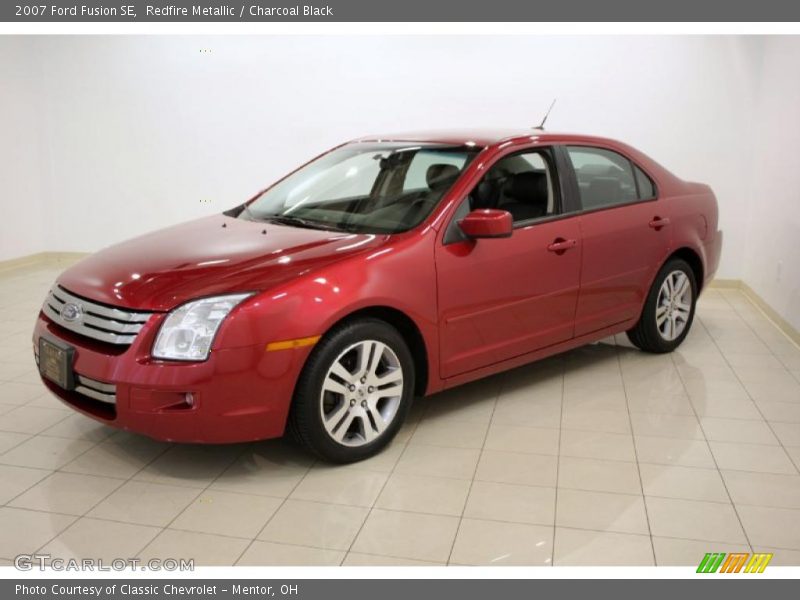 Redfire Metallic / Charcoal Black 2007 Ford Fusion SE