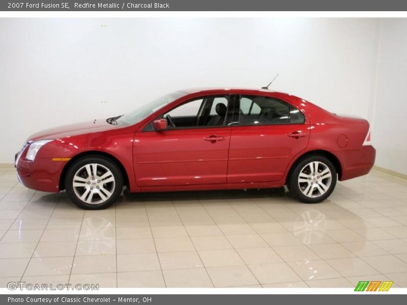 Redfire Metallic / Charcoal Black 2007 Ford Fusion SE
