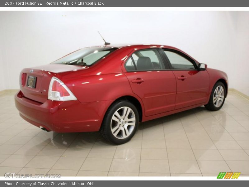 Redfire Metallic / Charcoal Black 2007 Ford Fusion SE
