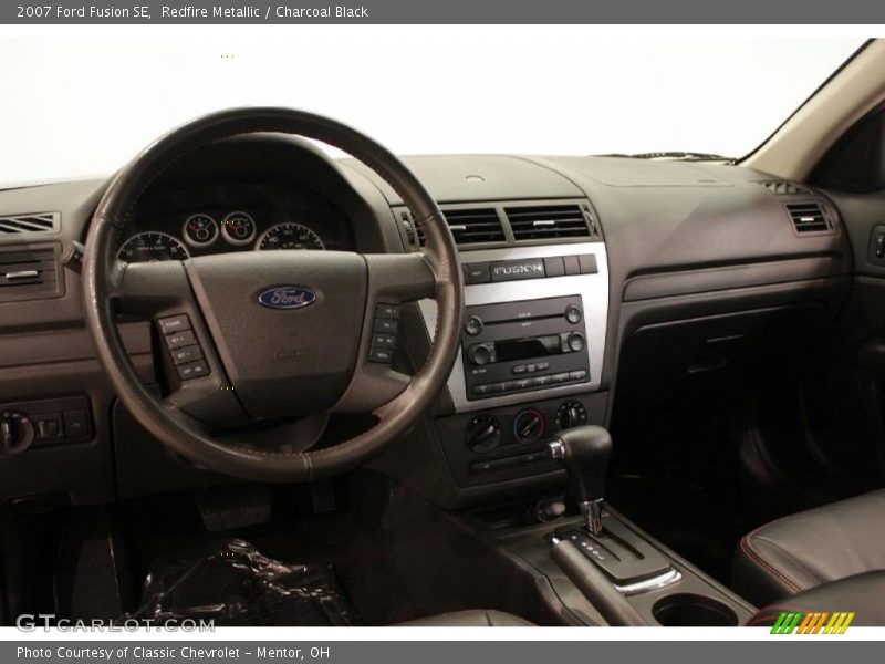 Redfire Metallic / Charcoal Black 2007 Ford Fusion SE
