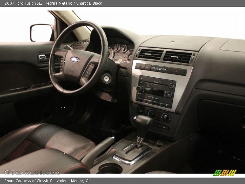 Redfire Metallic / Charcoal Black 2007 Ford Fusion SE