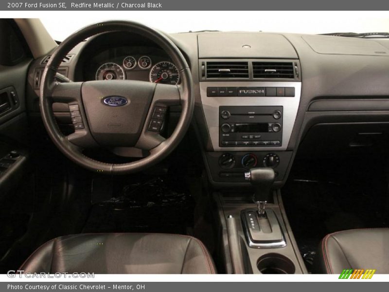 Redfire Metallic / Charcoal Black 2007 Ford Fusion SE
