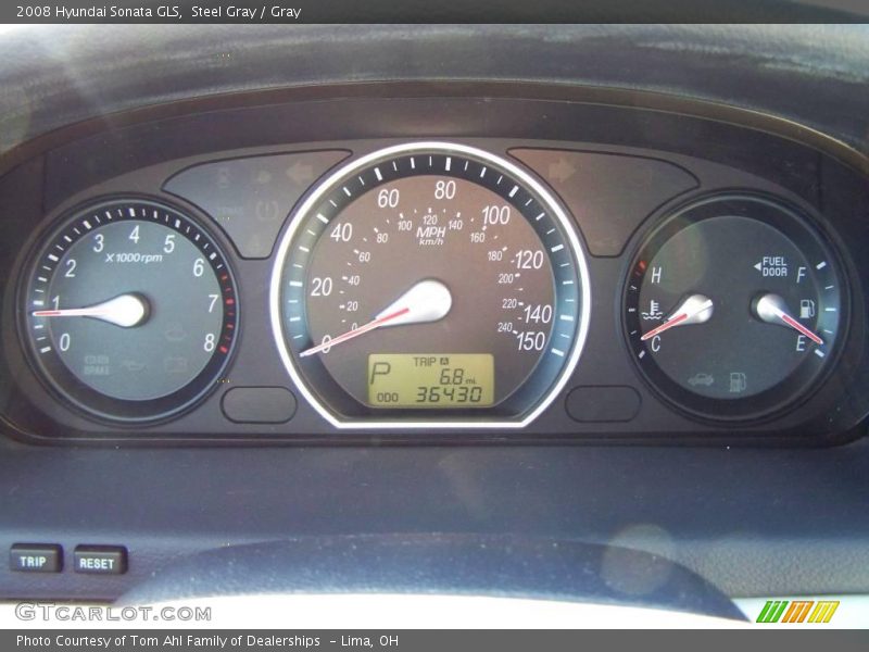 Steel Gray / Gray 2008 Hyundai Sonata GLS