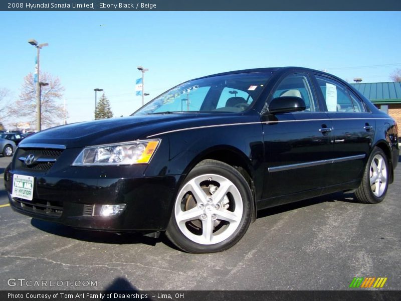 Ebony Black / Beige 2008 Hyundai Sonata Limited