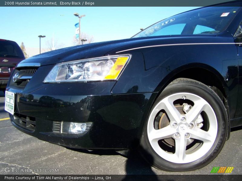 Ebony Black / Beige 2008 Hyundai Sonata Limited