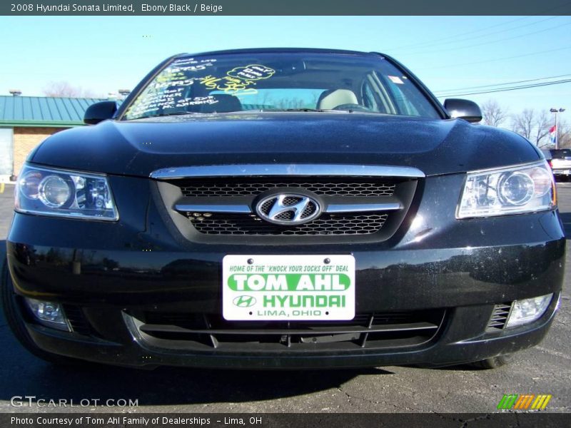 Ebony Black / Beige 2008 Hyundai Sonata Limited