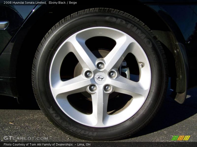 Ebony Black / Beige 2008 Hyundai Sonata Limited
