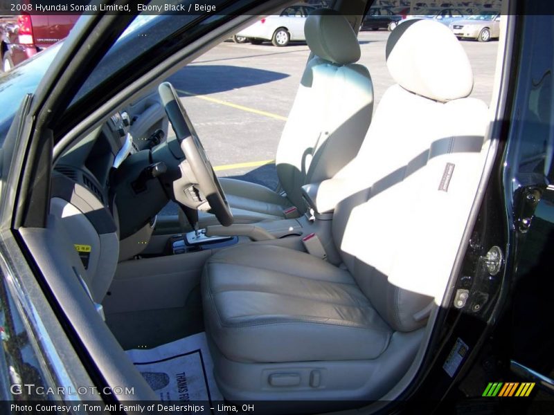 Ebony Black / Beige 2008 Hyundai Sonata Limited