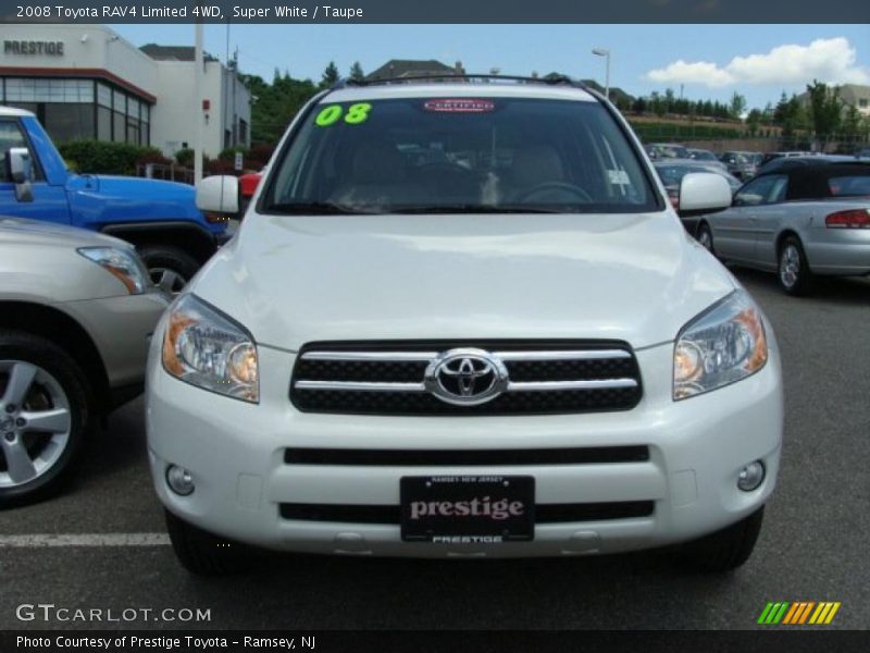 Super White / Taupe 2008 Toyota RAV4 Limited 4WD