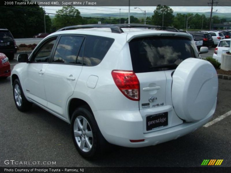 Super White / Taupe 2008 Toyota RAV4 Limited 4WD
