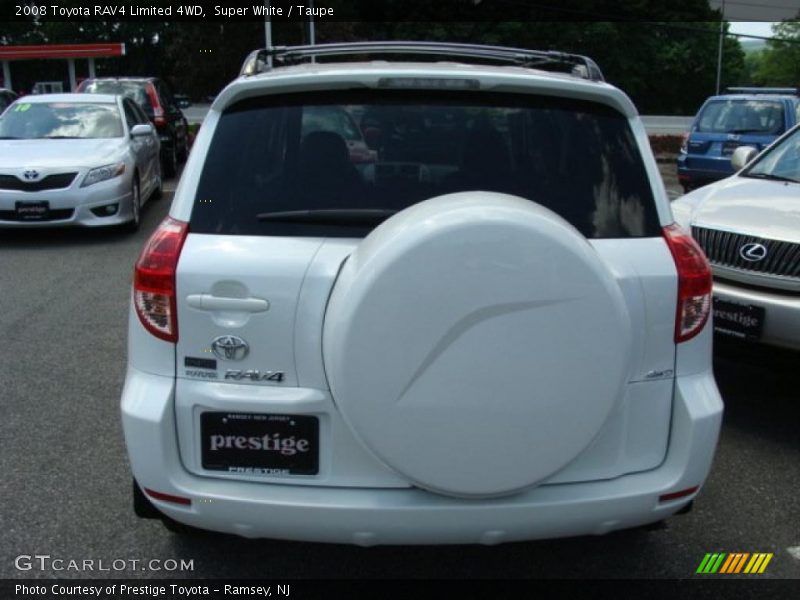 Super White / Taupe 2008 Toyota RAV4 Limited 4WD