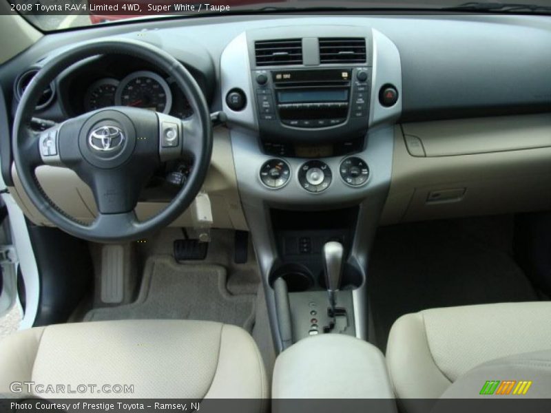 Super White / Taupe 2008 Toyota RAV4 Limited 4WD