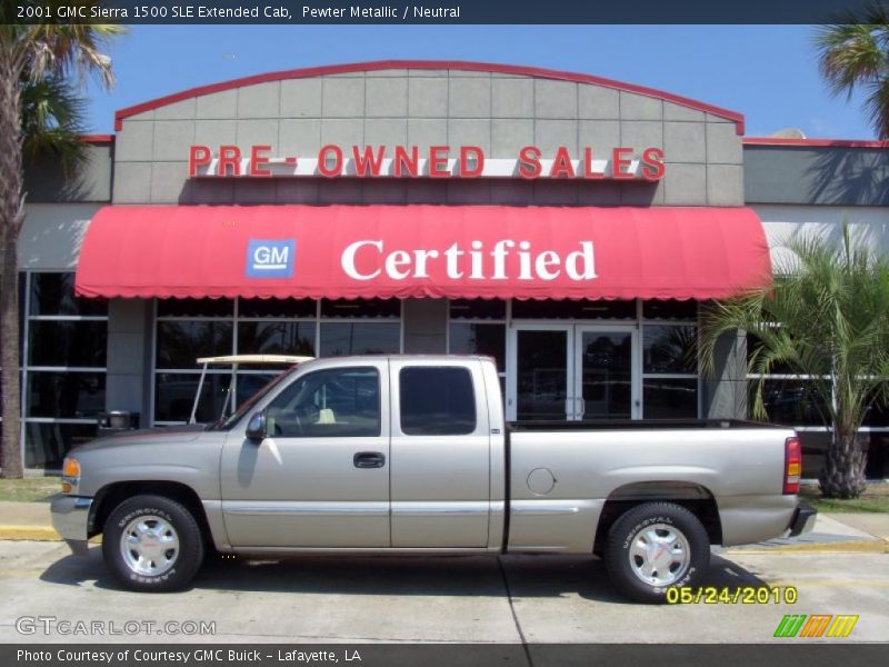 Pewter Metallic / Neutral 2001 GMC Sierra 1500 SLE Extended Cab